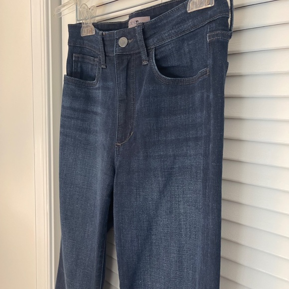 Joe's Bell Bottom Dark Blue High-Rise Jeans- 27" waist, 32" Inseam - Picture 3 of 8